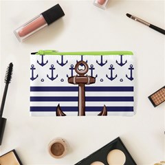 Anchor Background Design Cosmetic Bag (xs) by Vaneshart