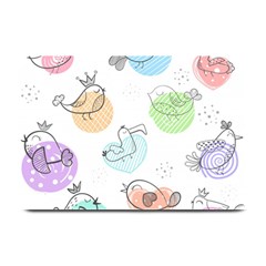 Cartoon Bird Cute Doodle Bird Plate Mats by Vaneshart