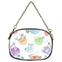 Cartoon Bird Cute Doodle Bird Chain Purse (two Sides) by Vaneshart