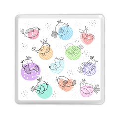 Cartoon Bird Cute Doodle Bird Memory Card Reader (square) by Vaneshart