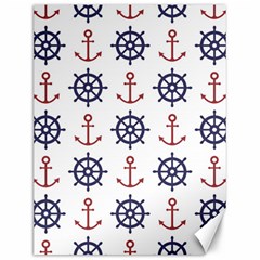 Nautical Seamless Pattern Canvas 12  X 16  by Vaneshart