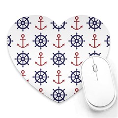 Nautical Seamless Pattern Heart Mousepads by Vaneshart