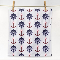 Nautical Seamless Pattern Face Towel by Vaneshart