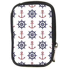 Nautical Seamless Pattern Compact Camera Leather Case by Vaneshart