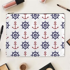 Nautical Seamless Pattern Cosmetic Bag (xl) by Vaneshart