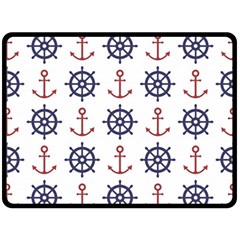 Nautical Seamless Pattern Fleece Blanket (large)  by Vaneshart