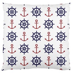 Nautical Seamless Pattern Large Cushion Case (one Side) by Vaneshart