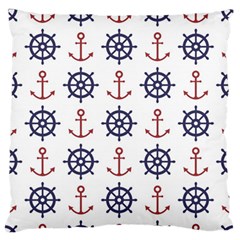 Nautical Seamless Pattern Standard Flano Cushion Case (two Sides) by Vaneshart