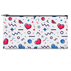 Hearts Seamless Pattern Memphis Style Pencil Cases by Vaneshart