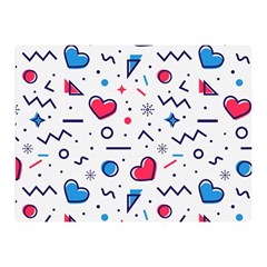 Hearts Seamless Pattern Memphis Style Double Sided Flano Blanket (mini)  by Vaneshart