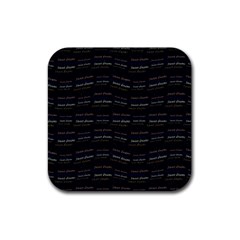 Sweet Dreams Phrase Motif Typographic Pattern Rubber Coaster (square)  by dflcprintsclothing