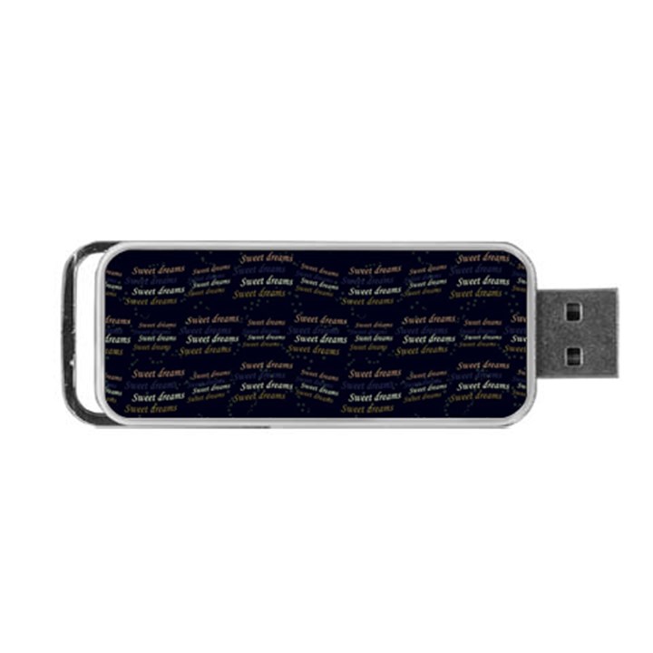 Sweet Dreams Phrase Motif Typographic Pattern Portable USB Flash (One Side)