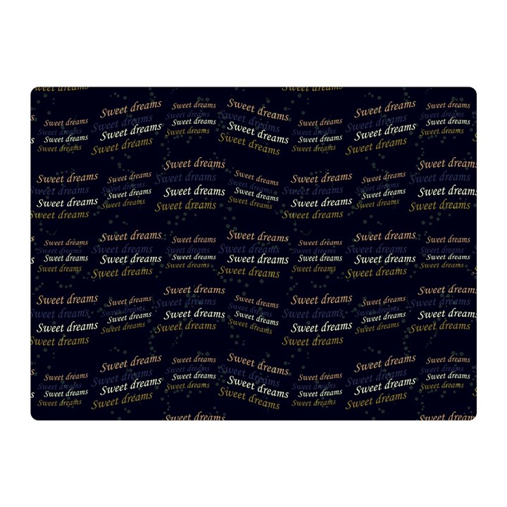 Sweet Dreams Phrase Motif Typographic Pattern Double Sided Flano Blanket (Mini) 