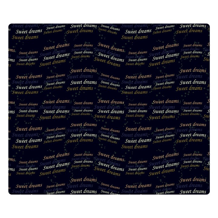 Sweet Dreams Phrase Motif Typographic Pattern Double Sided Flano Blanket (Small) 