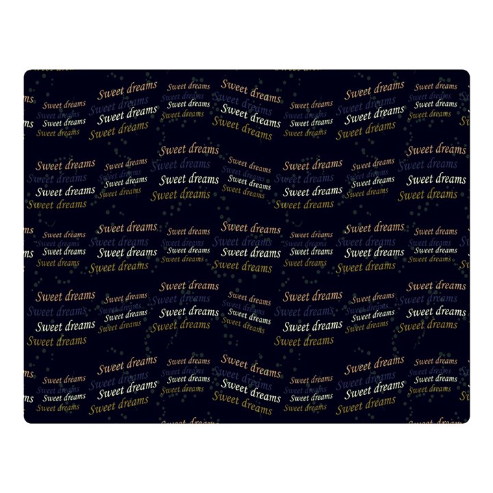 Sweet Dreams Phrase Motif Typographic Pattern Double Sided Flano Blanket (Large) 