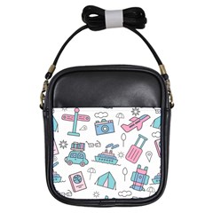 Transportation Seamless Pattern Girls Sling Bag by Vaneshart