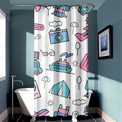 Transportation Seamless Pattern Shower Curtain 36  X 72  (stall)  by Vaneshart