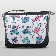 Transportation Seamless Pattern Messenger Bag by Vaneshart