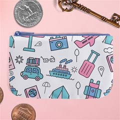 Transportation Seamless Pattern Large Coin Purse by Vaneshart