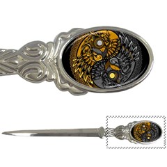 Yin Yang Owl Doodle Ornament Illustration Letter Opener by Vaneshart