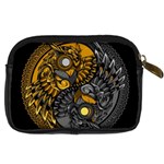 Yin Yang Owl Doodle Ornament Illustration Digital Camera Leather Case Back