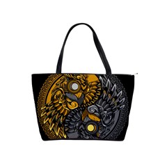 Yin Yang Owl Doodle Ornament Illustration Classic Shoulder Handbag by Vaneshart