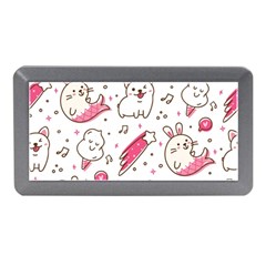 Cute Animals Seamless Pattern Kawaii Doodle Style Memory Card Reader (mini) by Vaneshart