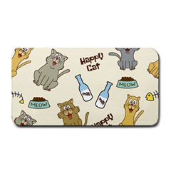 Happy Cats Pattern Background Medium Bar Mats by Vaneshart