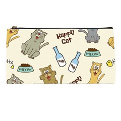 Happy Cats Pattern Background Pencil Cases