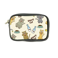 Happy Cats Pattern Background Coin Purse