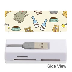 Happy Cats Pattern Background Memory Card Reader (stick)