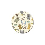 Happy Cats Pattern Background Golf Ball Marker (4 pack) Front