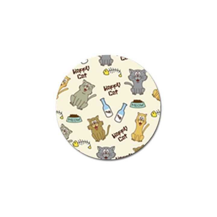 Happy Cats Pattern Background Golf Ball Marker (4 pack)