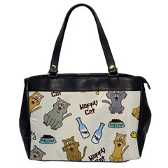 Happy Cats Pattern Background Oversize Office Handbag by Vaneshart