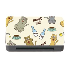 Happy Cats Pattern Background Memory Card Reader With Cf by Vaneshart