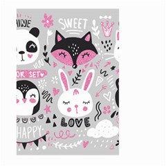 Big Set With Cute Cartoon Animals Bear Panda Bunny Penguin Cat Fox Large Garden Flag (two Sides)