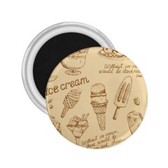 Ice Cream Vintage Pattern 2 25  Magnets by Vaneshart