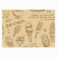 Ice Cream Vintage Pattern Large Glasses Cloth by Vaneshart