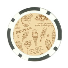 Ice Cream Vintage Pattern Poker Chip Card Guard by Vaneshart