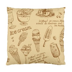 Ice Cream Vintage Pattern Standard Cushion Case (two Sides) by Vaneshart