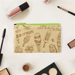 Ice Cream Vintage Pattern Cosmetic Bag (xs) by Vaneshart