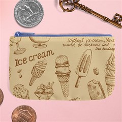 Ice Cream Vintage Pattern Large Coin Purse by Vaneshart