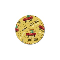 Childish Seamless Pattern With Dino Driver Golf Ball Marker (4 Pack) by Vaneshart