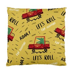 Childish Seamless Pattern With Dino Driver Standard Cushion Case (two Sides) by Vaneshart