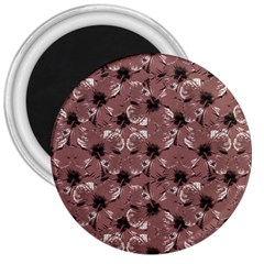 Hibiscus Flowers Collage Pattern Design 3  Magnets by dflcprintsclothing