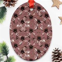 Hibiscus Flowers Collage Pattern Design Oval Ornament (two Sides) by dflcprintsclothing