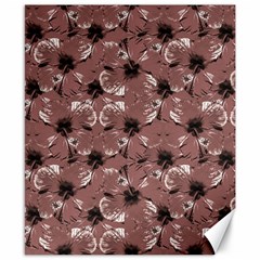 Hibiscus Flowers Collage Pattern Design Canvas 8  X 10  by dflcprintsclothing