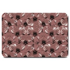 Hibiscus Flowers Collage Pattern Design Large Doormat  by dflcprintsclothing