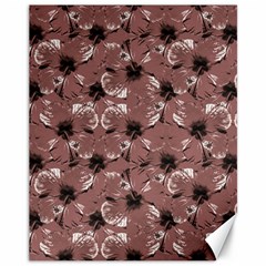 Hibiscus Flowers Collage Pattern Design Canvas 11  X 14 