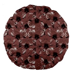 Hibiscus Flowers Collage Pattern Design Large 18  Premium Round Cushions by dflcprintsclothing